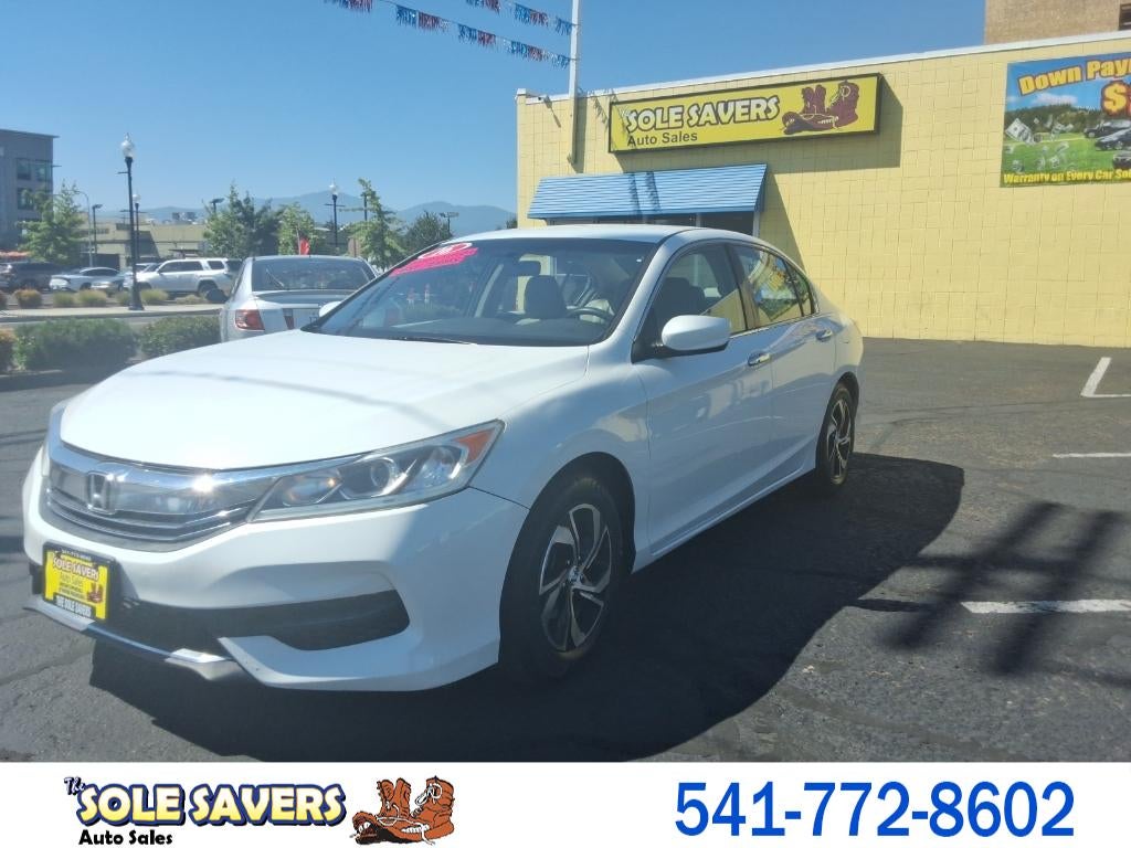 2016 Honda Accord LX in White — front three-quarter view