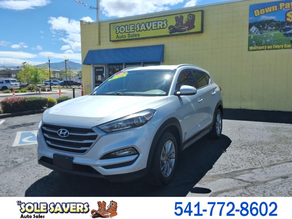 2018 Hyundai Tucson SEL AWD in Silver — front three-quarter view