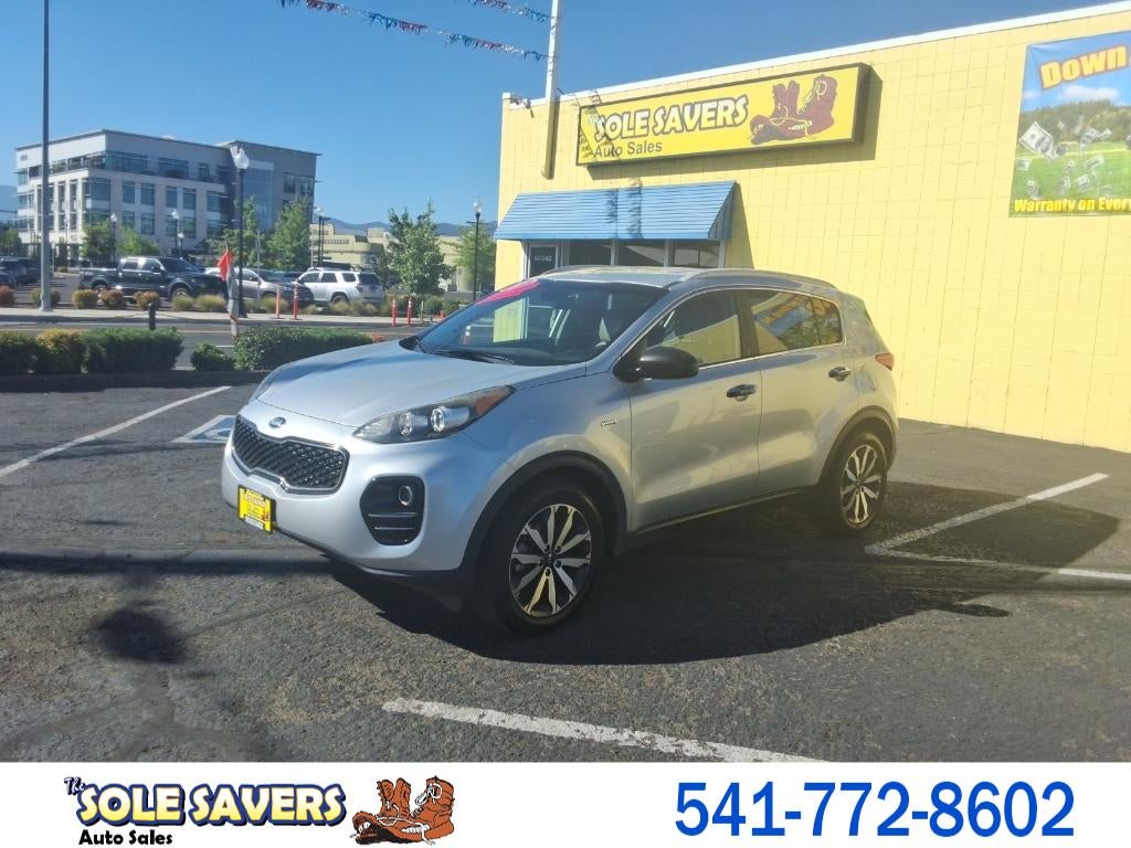 2017 Kia Sportage EX in Silver — front three-quarter view